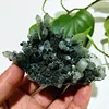 Natural Stones Epidote Crystal Cluster Tower Symbiosis Specimen Feng Shui Crystal Witchcraft Energy curative Room Decoration 3