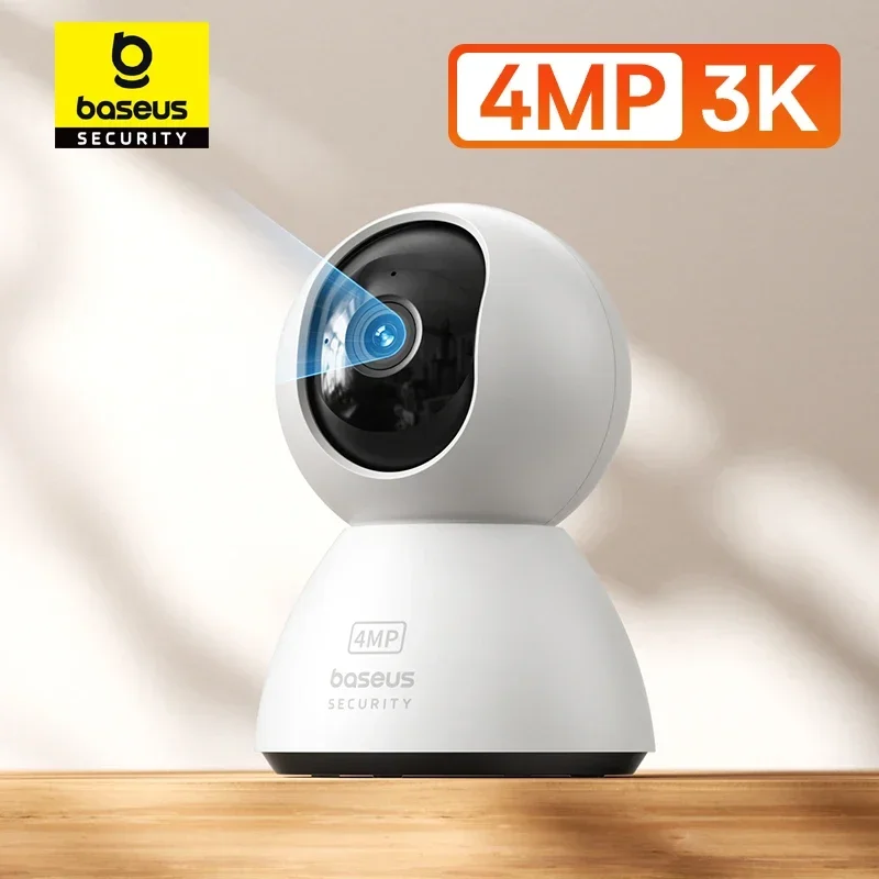 Baseus 스마트 5G 와이파이 보안 카메라, 실내 가정 보호, 3K 고선명도 양방향 오디오 감시 카메라, 4MP IP 카메라
