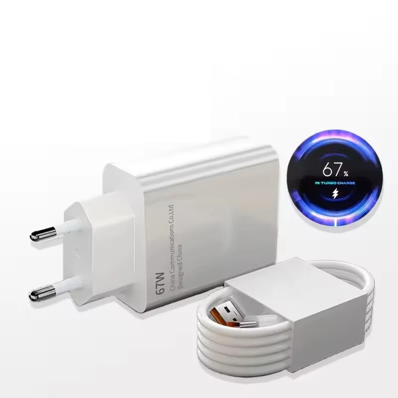 67W USB Fast Charger for xiaomi 14 13 12 11 10 Ultra Note 12T 13 Pro Turbo Quick Charge Type C USB Charging Cable
