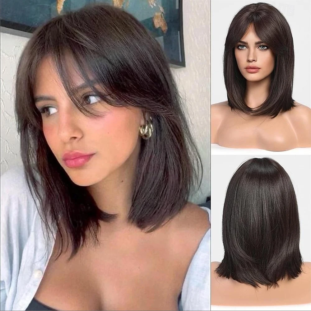 Cabelo Médio com Franja Lateral: O Que Realmente Funciona para um Look  Natural e Prático?, image size:1000x1000