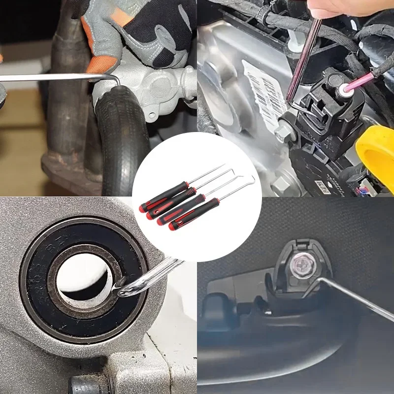 Sealing Repair Tools Car Auto Oil Seal Screwdrivers O-Ring Seal Puller Remover 4Pcs