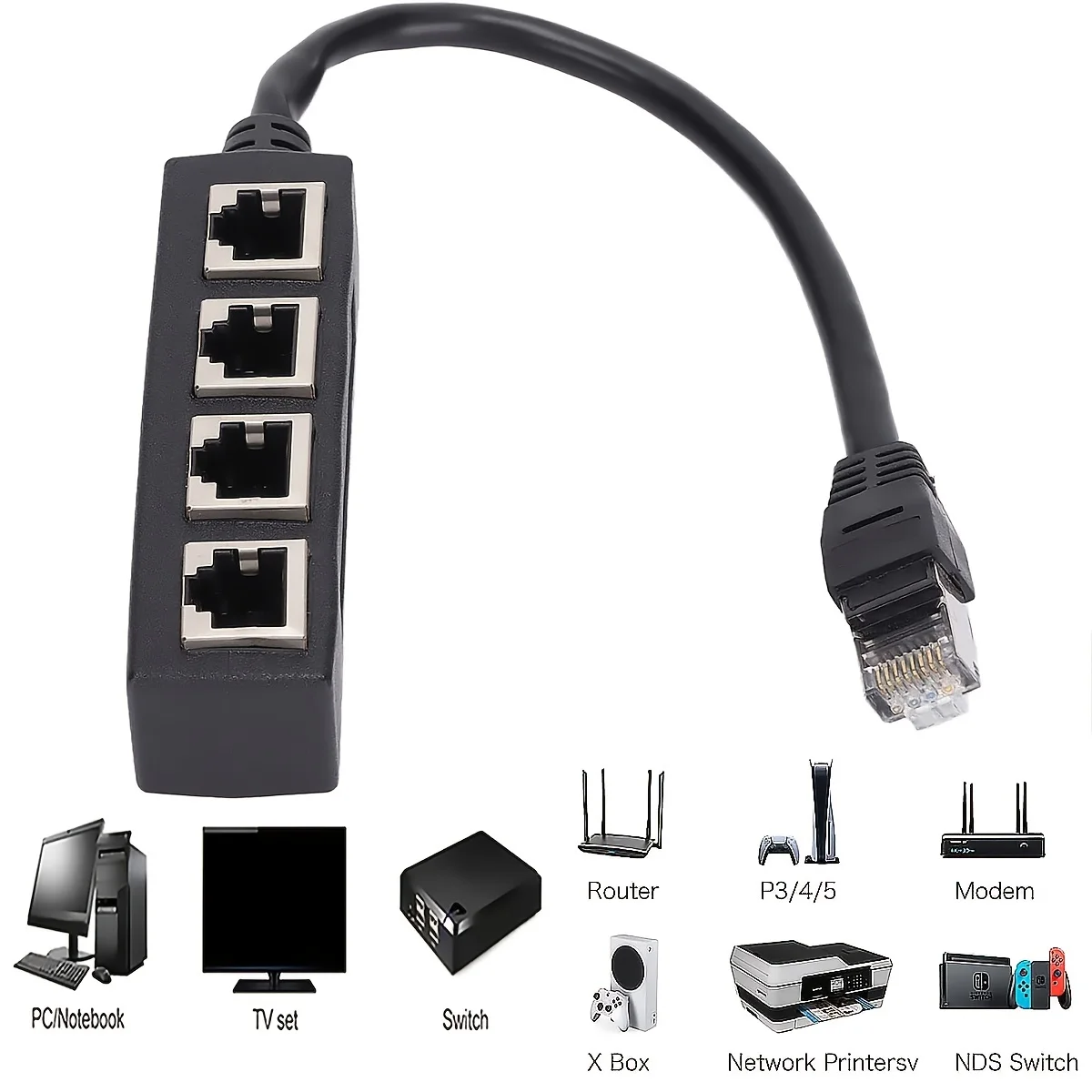 Ethernet-Splitter-RJ45-1-Male-to-4-x-Female-LAN-Ethernet-Splitter ...