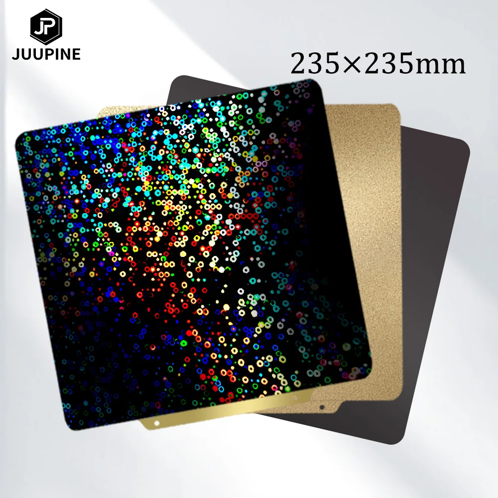 Juupine Pey Circle Build Plate Holographic Pei Sheet 235x235 Magnetic Pei  Texture Spring Steel Sheet Pei Magnetic Build Plate