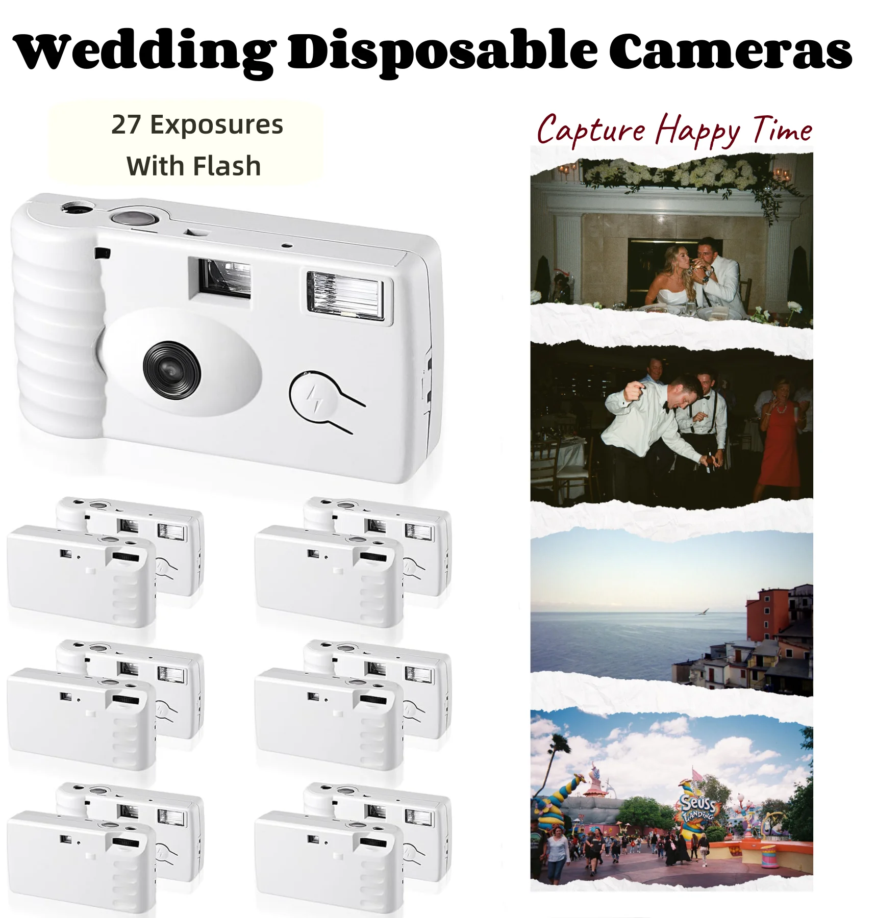 2-12PCS Wedding Disposable Camera One Time 35mm Film Camera 27Roll ...