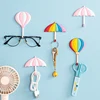 Hot Air Balloon Wall Hooks Umbrella Adhesive Fridge for Keys Wall Crochet Holder Removable Kitchen Washed holder Hook Home Decor 1