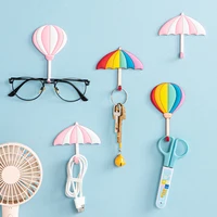 Hot Air Balloon Wall Hooks Umbrella Adhesive Fridge for Keys Wall Crochet Holder Removable Kitchen Washed holder Hook Home Decor 1