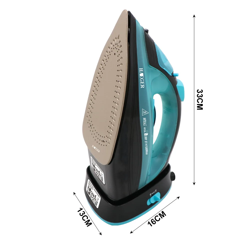 Steam Iron for Clothes,220V 2400W Handheld Electric Iron ,Wireless, Adjustable Temperature,Titanium Infused Ceramic Soleplate 6
