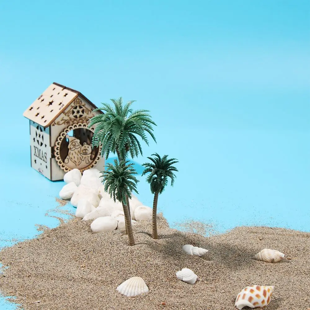 5-Piece Miniature Palm Tree Plant Pots for DIY Bonsai and Craft Scenery Decor