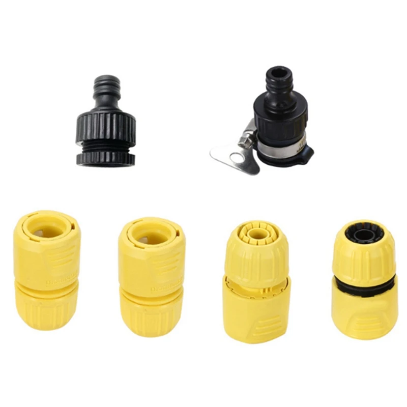 

6Pcs Yellow 4 Points 5 Points Universal Water Pipe Joint Quick-Connect Joint Cut-Off Joint Pacifier Joint Set