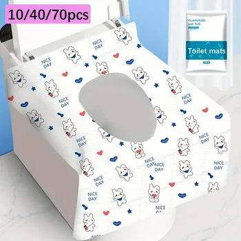 70/40/10Pcs Disposable Toilet Seat Covers for Travel Public Bathrooms Airplane Hygiene Universal Fit All Ages Potty Training