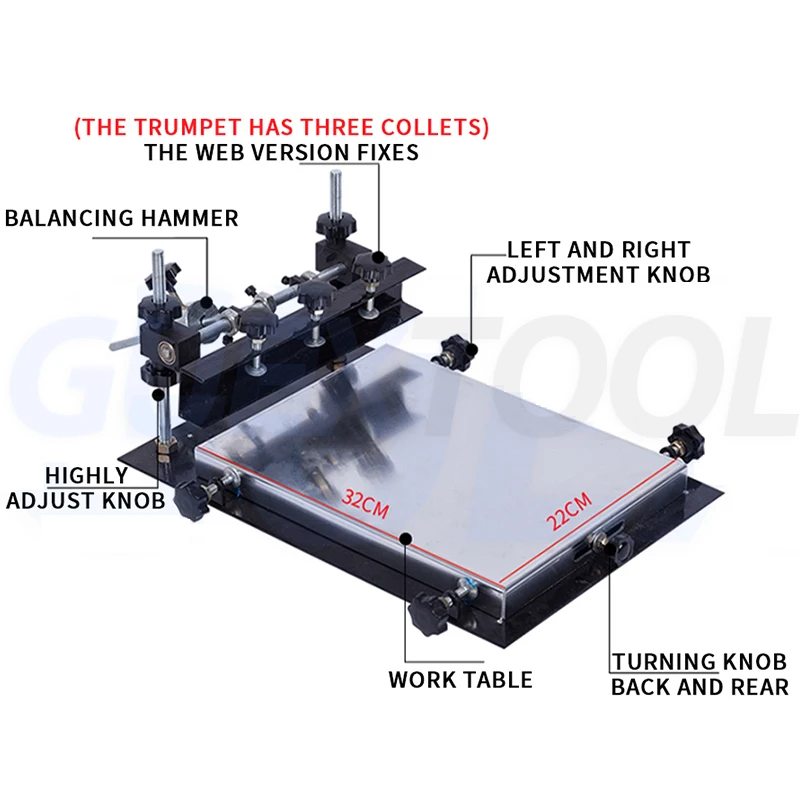 Screen Printing Machine Precision Manual Press Screen Printers T-Shirts Advertising Materials Silk Screening Screenprint Station
