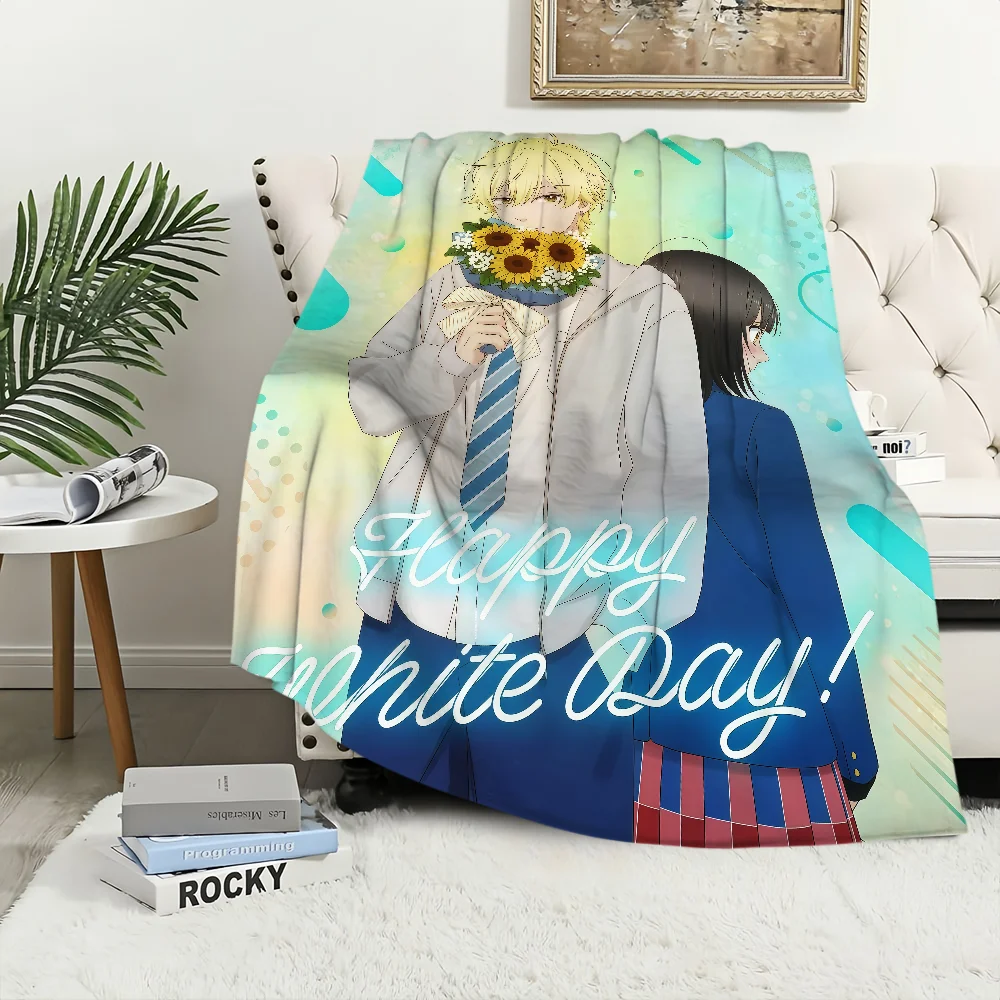 warm anime soft plush blanket honey lemon for comic sofa living room office bedroom soda travel gift single-sided printed 6