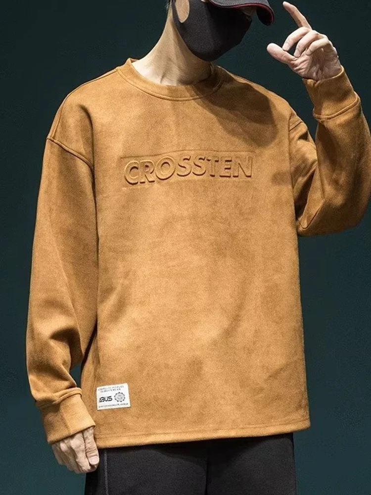 thumbnail image 1 of Sudaderas con cuello redondo y estampado de espuma con letras de otoño para hombre, sudaderas de gran tamaño, sudaderas con capucha 2023, nuevas sudaderas estéticas Y2K, 1 of 5