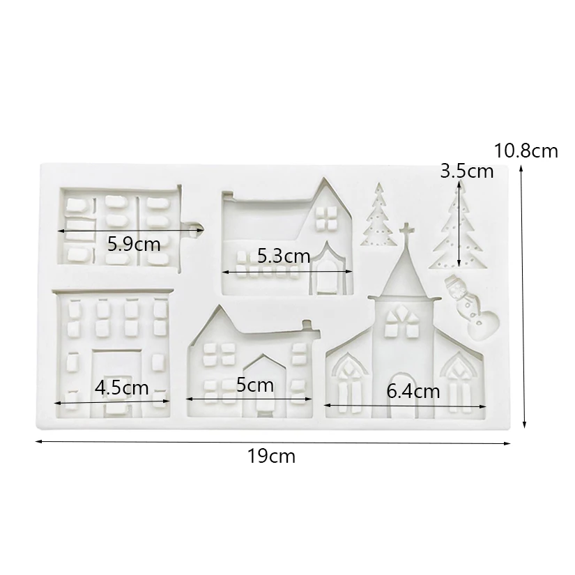 12 Huizen Mal, Huisvormige Fondant, Chocolade Huis Mallen
