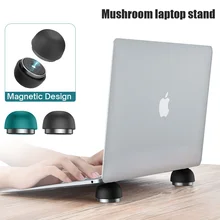 Magnetic Mini Laptop Stand Protable Mushroom Holder Foldable Cooler Non-slip Notebook Bracket For 11-17 inch Macbook Pro Air