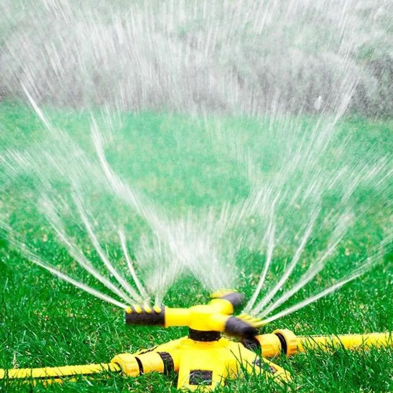 Rotating Sprinkler 360-degree Automatic Rotating Three-prong Sprinkler Irrigation Device