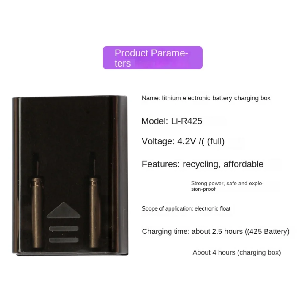 Nachtangelzubehör USB-Ladegerät CR425 CR322 1/2-Loch-Angelbatterie Leuchtender Bobber für See und Fluss – Detail 6