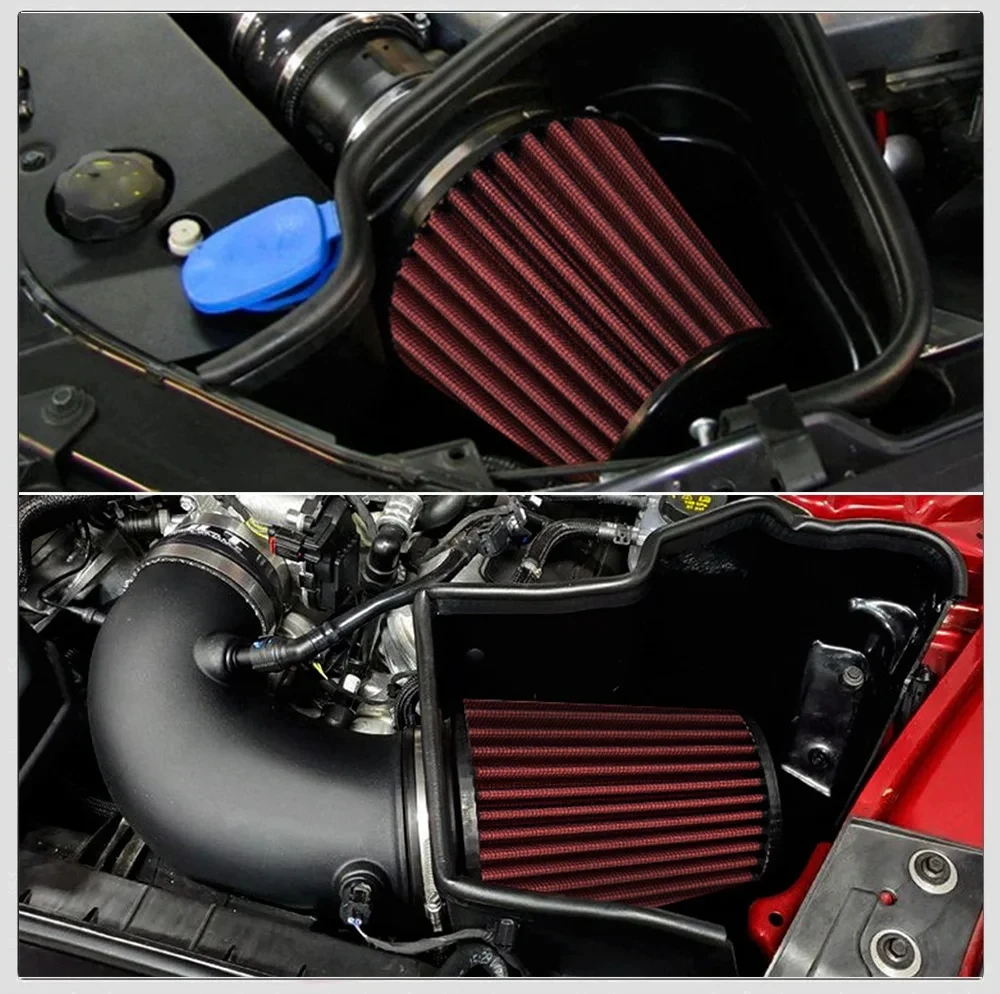 3 "Kaltluft ansaugrohr satz & 76mm Luftfilter, Auto Kaltluft ansaug turbo filter Aluminium Luftfilter Induktion strom schlauch rohrs atz – Detail 10