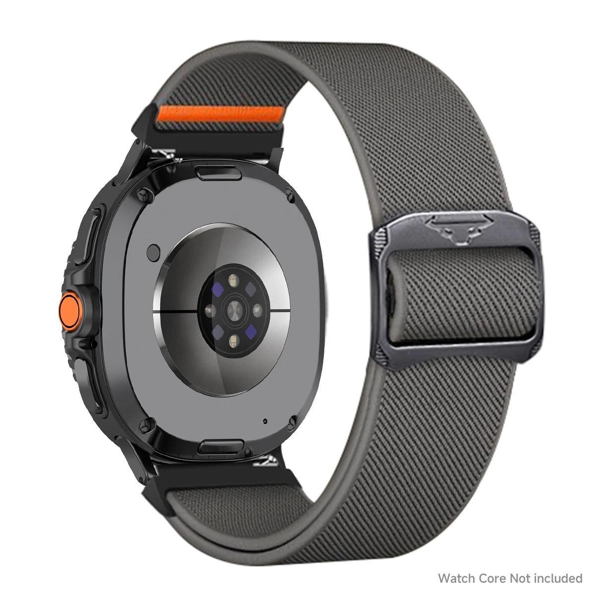 Nylon Elastic Sport Band in Midnight Black - Versatile Adjustable Strap Bracelet