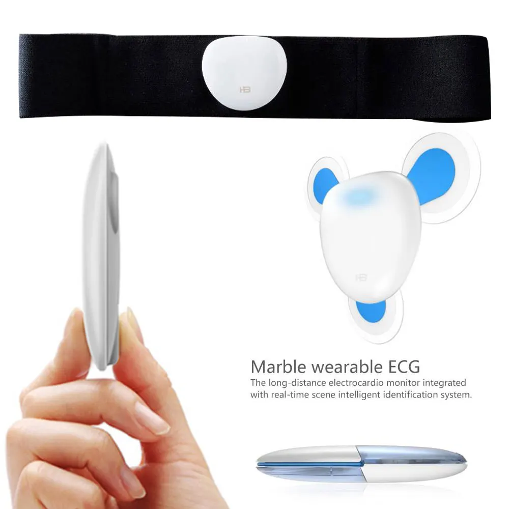 Bluetooth 24 Hours Wireless Holter Wearable ECG Monitoring Chargeable EKG Portable Heart Rate Monitor Arrhythmias Warning