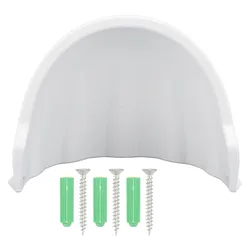 Durable Outdoor Surveillance Camera Sunshade and Rain Protector Cover (WHITE)
