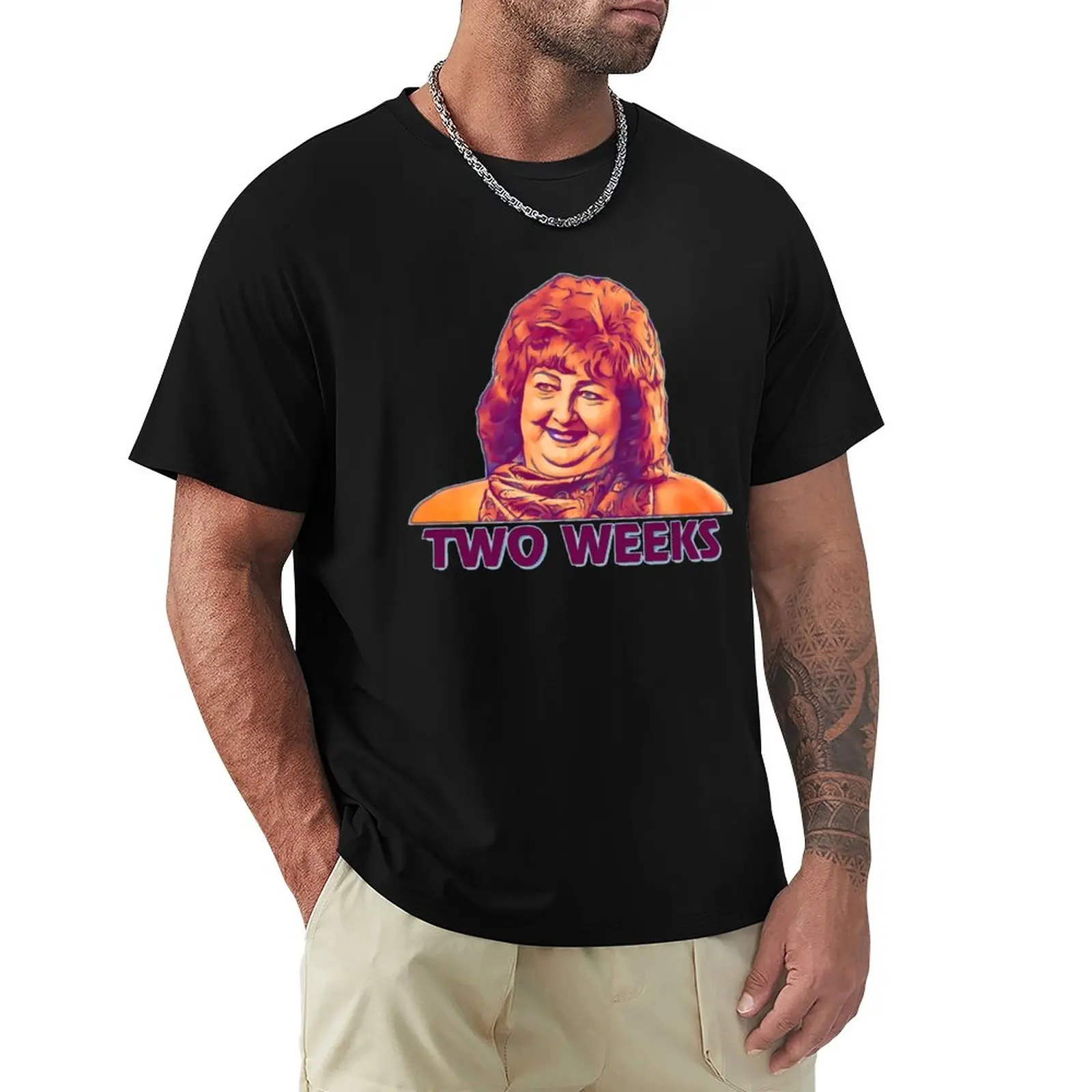 

humor fashion t shirt Two Weeks - Total Recall Lady T-Shirt Short sleeve graphic t shirts T-shirt short Men's black t-shirt