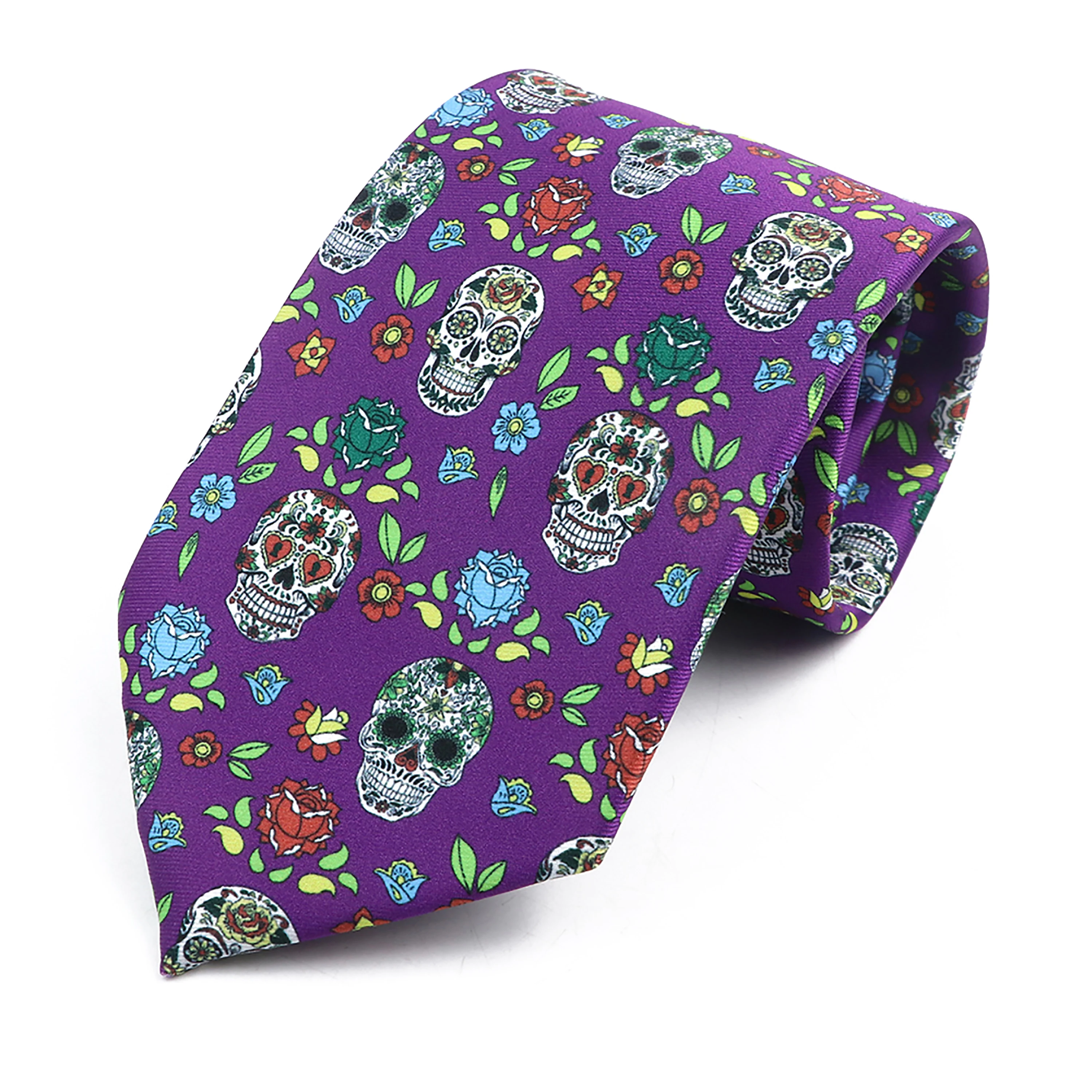 Mens Ties Super Soft Cartoon Print Silk Skull Animal Formula Pattern For Men Wedding Party Gift
