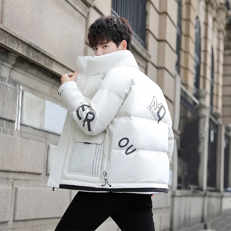 New 2023 Autumn Winter Men's Cotton-Padded Jackets Casual Windproof Warm Parkas Clothes Youth Streetwear Loose Thick Down Coats