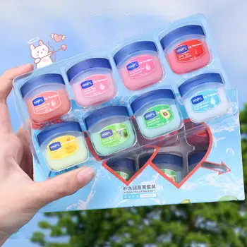 4/8pcs Moisturizing Lip Balm Set Natural Plant Norishing Hydrating Jelly Lip Sleeping Mask Moisturizer Repair Crack Lip Care