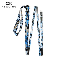 Blue Camo Pattern Premium Carbon Fiber Collapsible Telescopic Trekking Poles Hiking Walking Sticks Lightweight 43/47/51 Inch 1