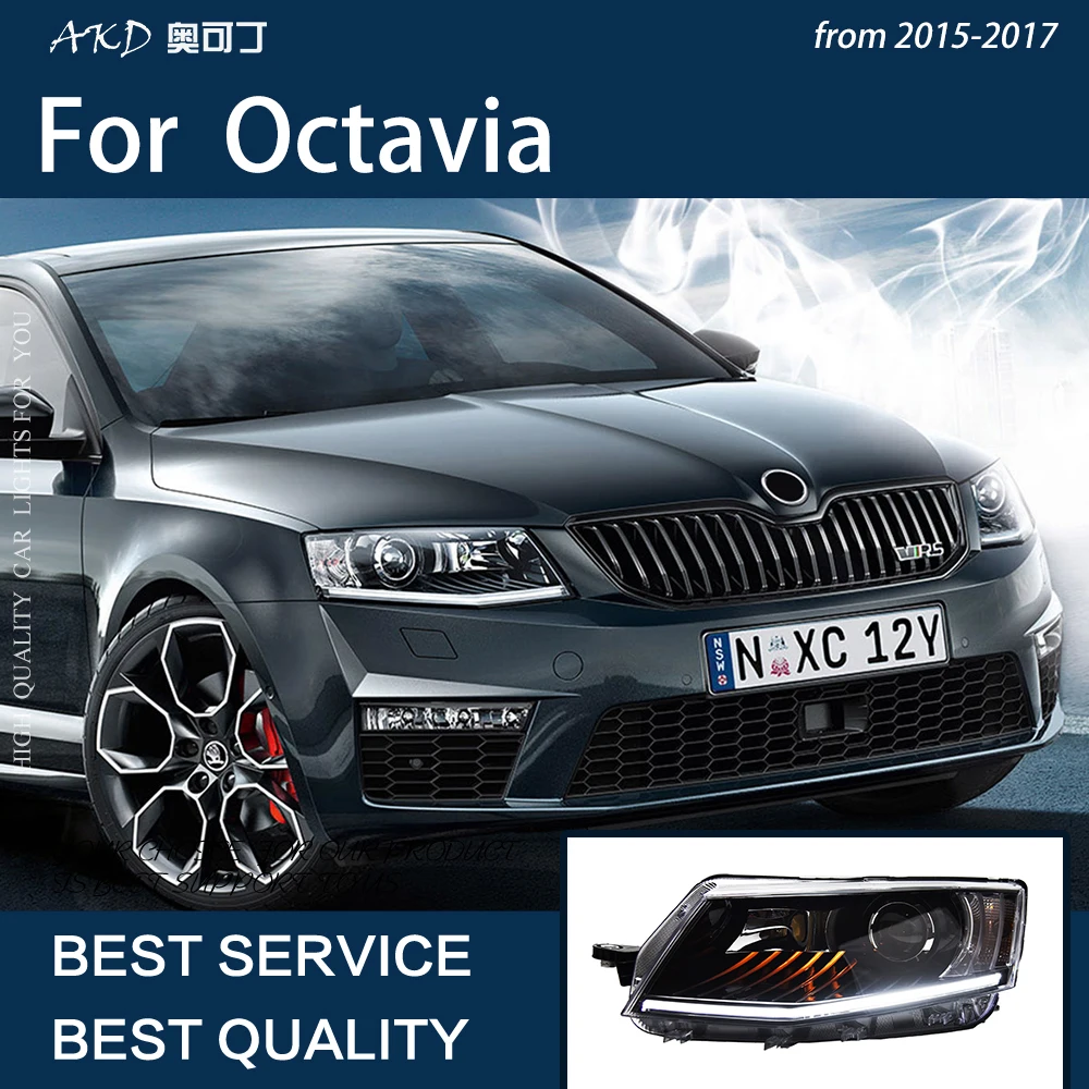 Car Lights For Skoda Octavia Rs 20152017 Led Auto Headlight Upgrade