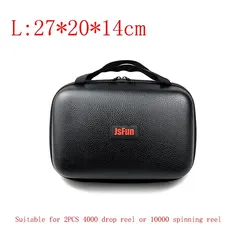 Spinning Fishing Reel Bag - Shockproof Waterproof PU Storage Case (L)