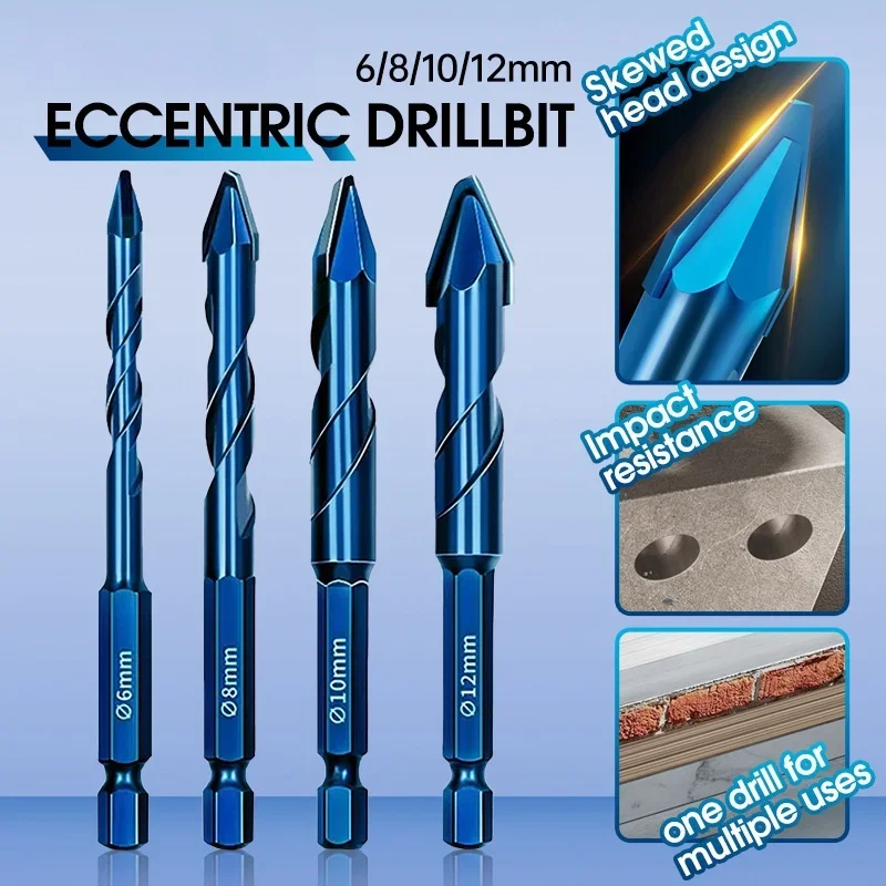 Tile Bits High Hardness Eccentric Drill Precision Drilling 6/8/10/12mm ...