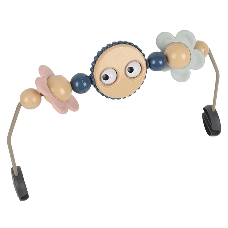 DELAM-קשת עגלת תינוק Googly Eyes עם מוזיקה - למושב הרכב של תינוקות, אביזר לקפיצה - התקנה קלה