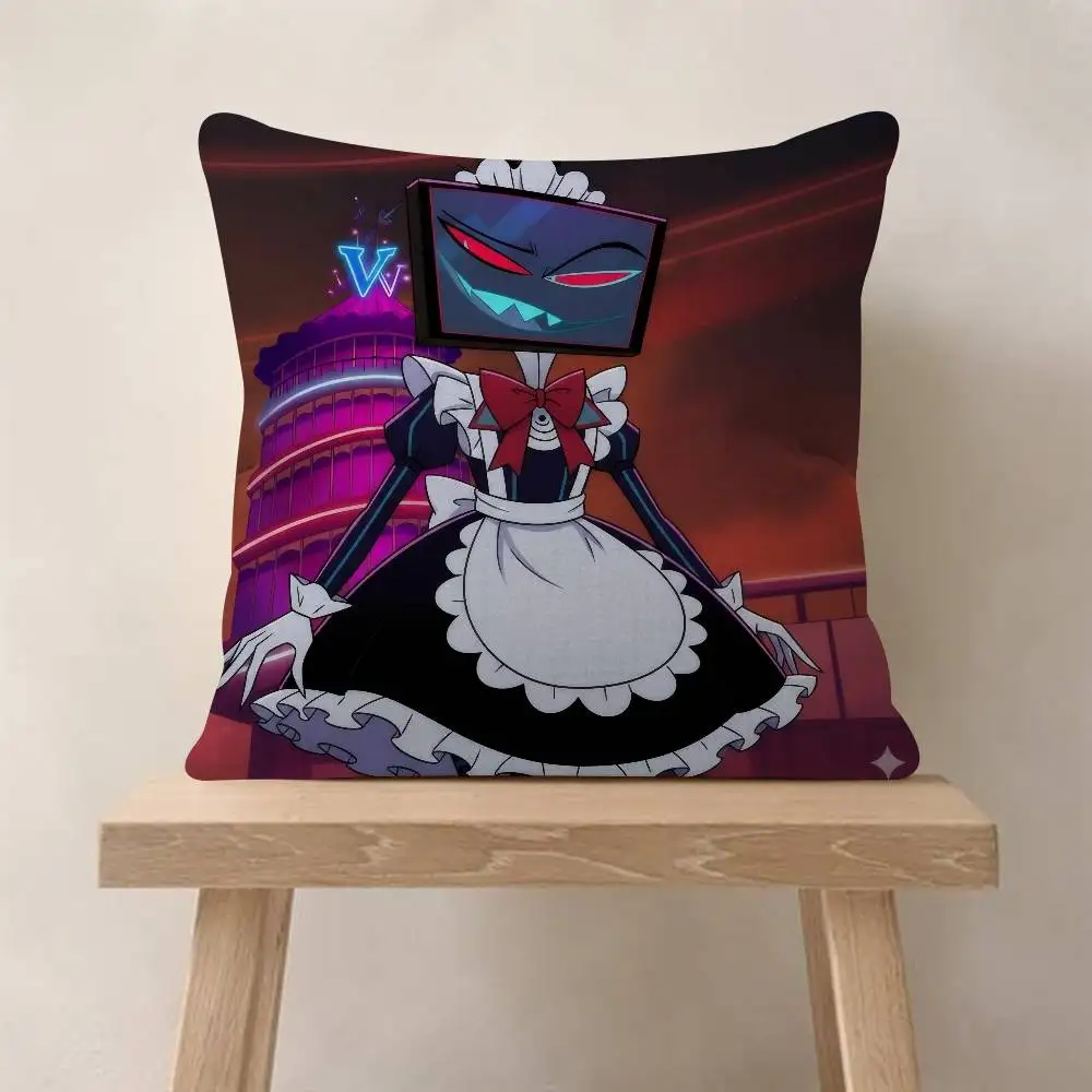 Anime H-Helluva Boss Vox Kissen, Geschenk, Heim- und Bürodekoration, Schlafzimmer, Sofa, Auto, Kissenbezug, 45 x 45 cm – Detail 9