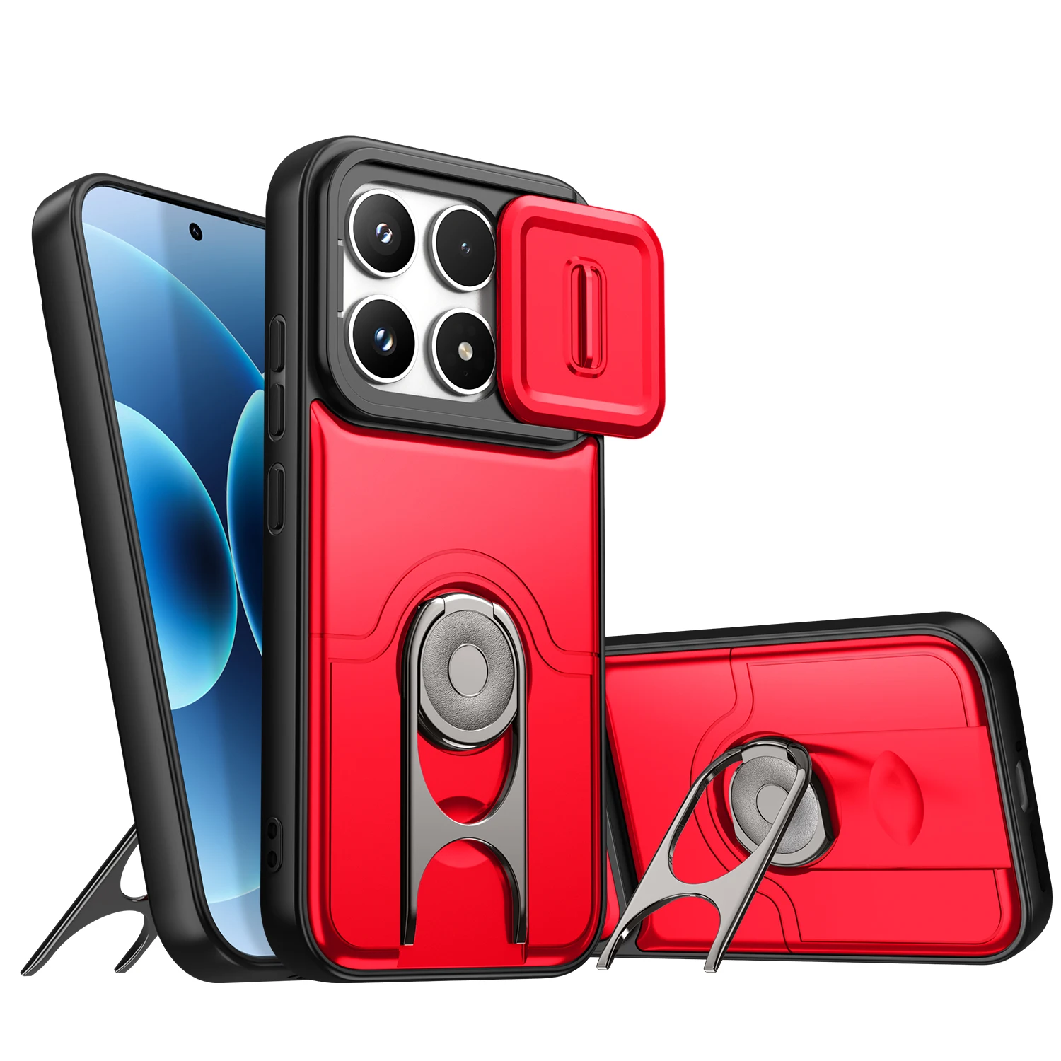 Matte Finish Military-Grade Protective Stand Case