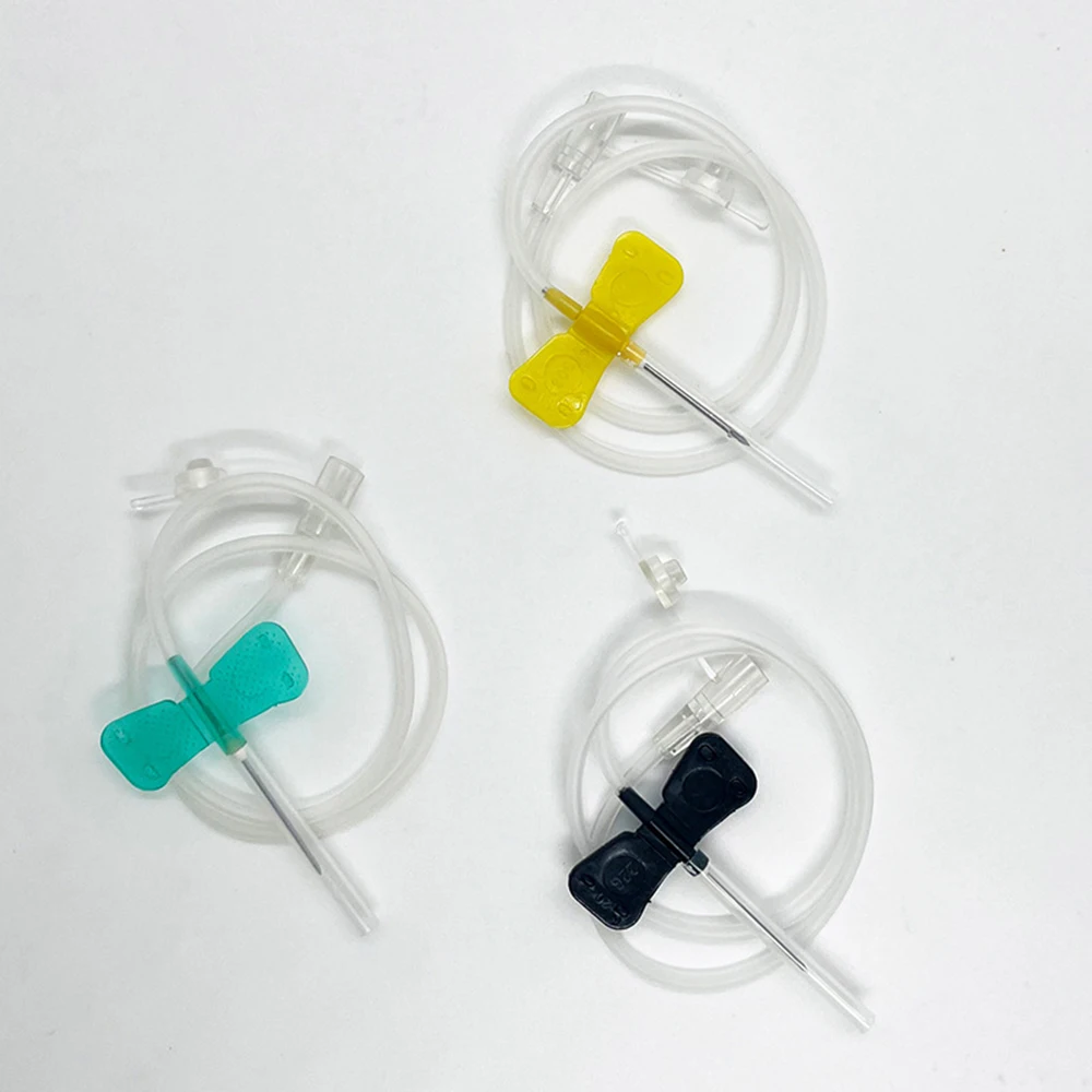 Disposable Infusion Needle 10 Pcs Disposable Butterfly Blood Collection Needle double wing type Blood Collection Needle Pet Care Room Cat Dogs Animal