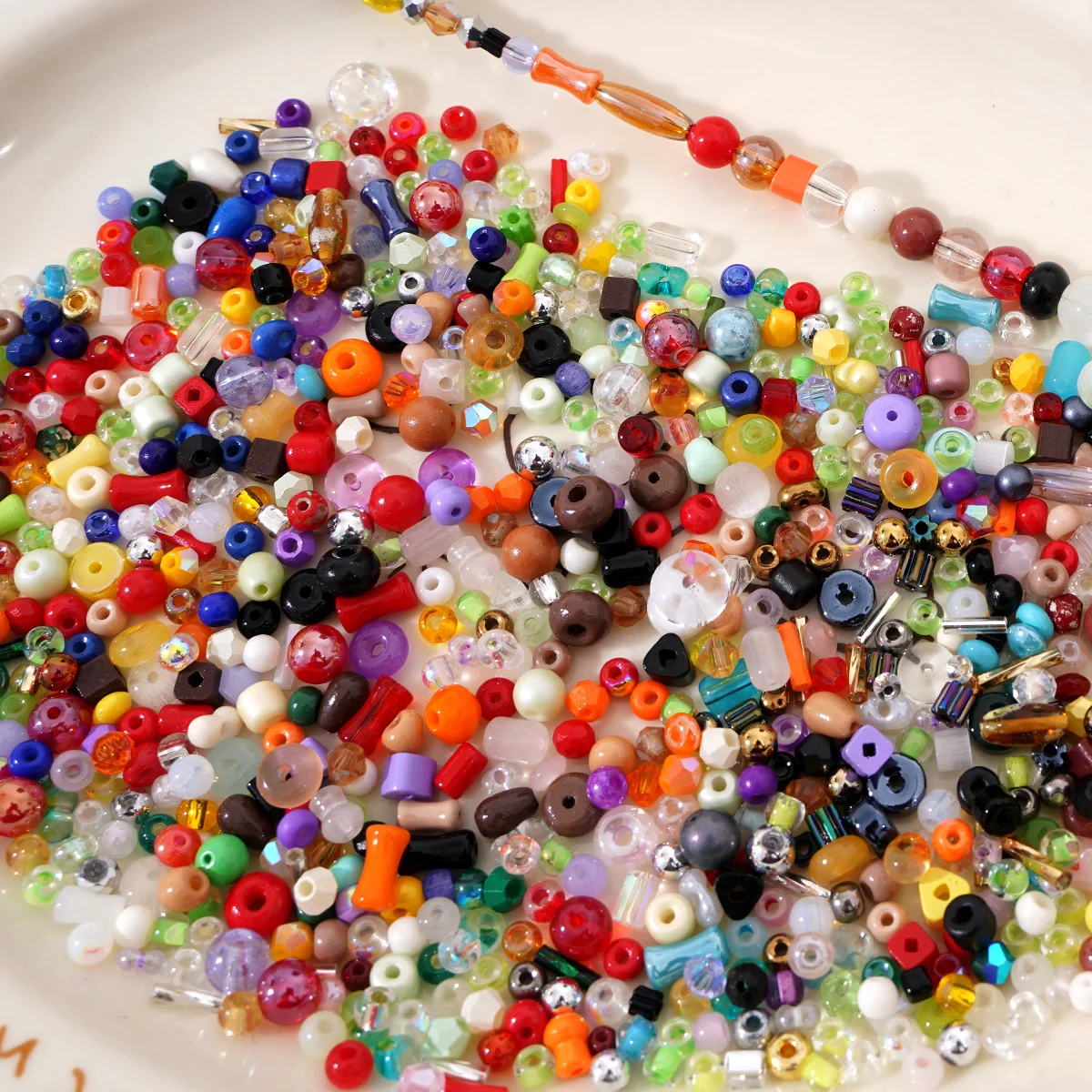Vibrant Multi-Color Glass Rice Beads for DIY Jewelry and Accessories