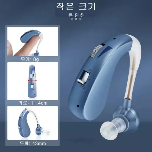 New Compact Lightweight Single Rechargeable Headphones Noise Cancelling Feature Ear-hook Earbuds Suitable For The Elderly - Image 3