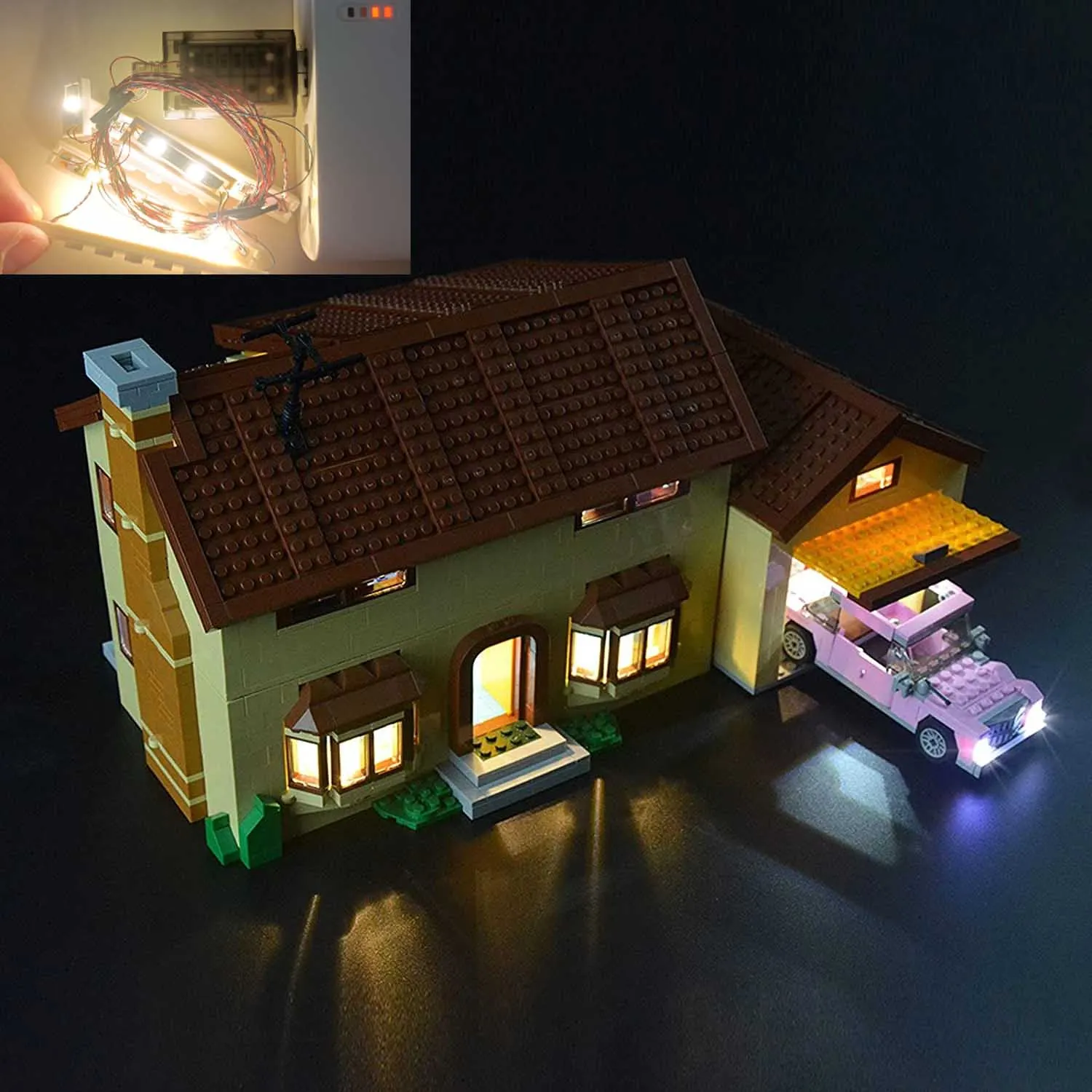 Pensar en el futuro Salida Ten confianza Kit de luz USB para LEGO, casa de Los Simpsons, 71006 bloques de  construcción, modelo (no incluido)