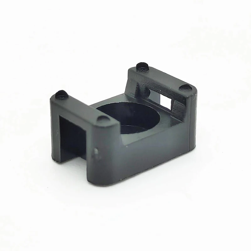 50-Piece Screw-Type Cable Tie Mount Bases - Black Nylon Clips For Wire Organization
