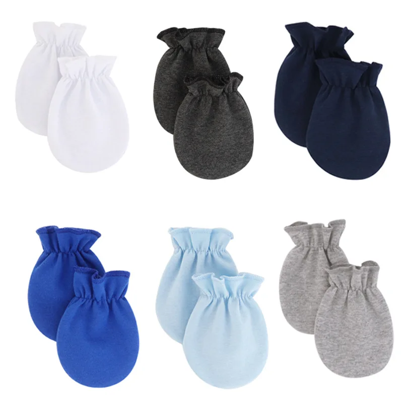 Spring And Autumn Baby Anti-Grab Gloves Single Layer Summer Baby Gloves Solid Color Newborn Elastic 0-1 Years Old Mitones