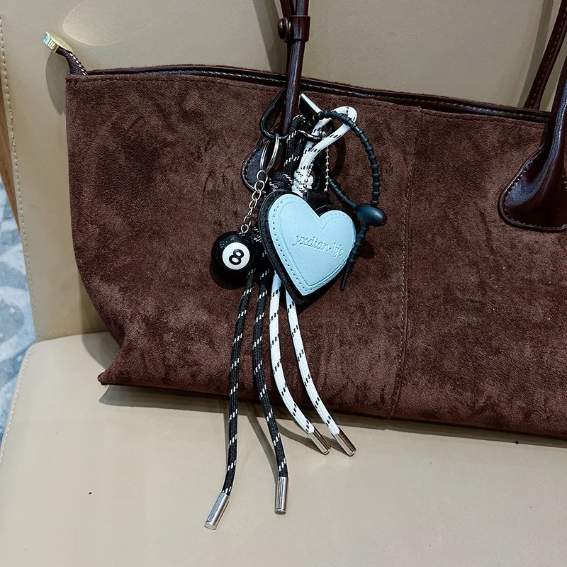 Original Paris Fashion miu Matching Color Climbing Rope Bag Charms Love Shape Pendant Key Pendant Bag Pendant Party Gifts