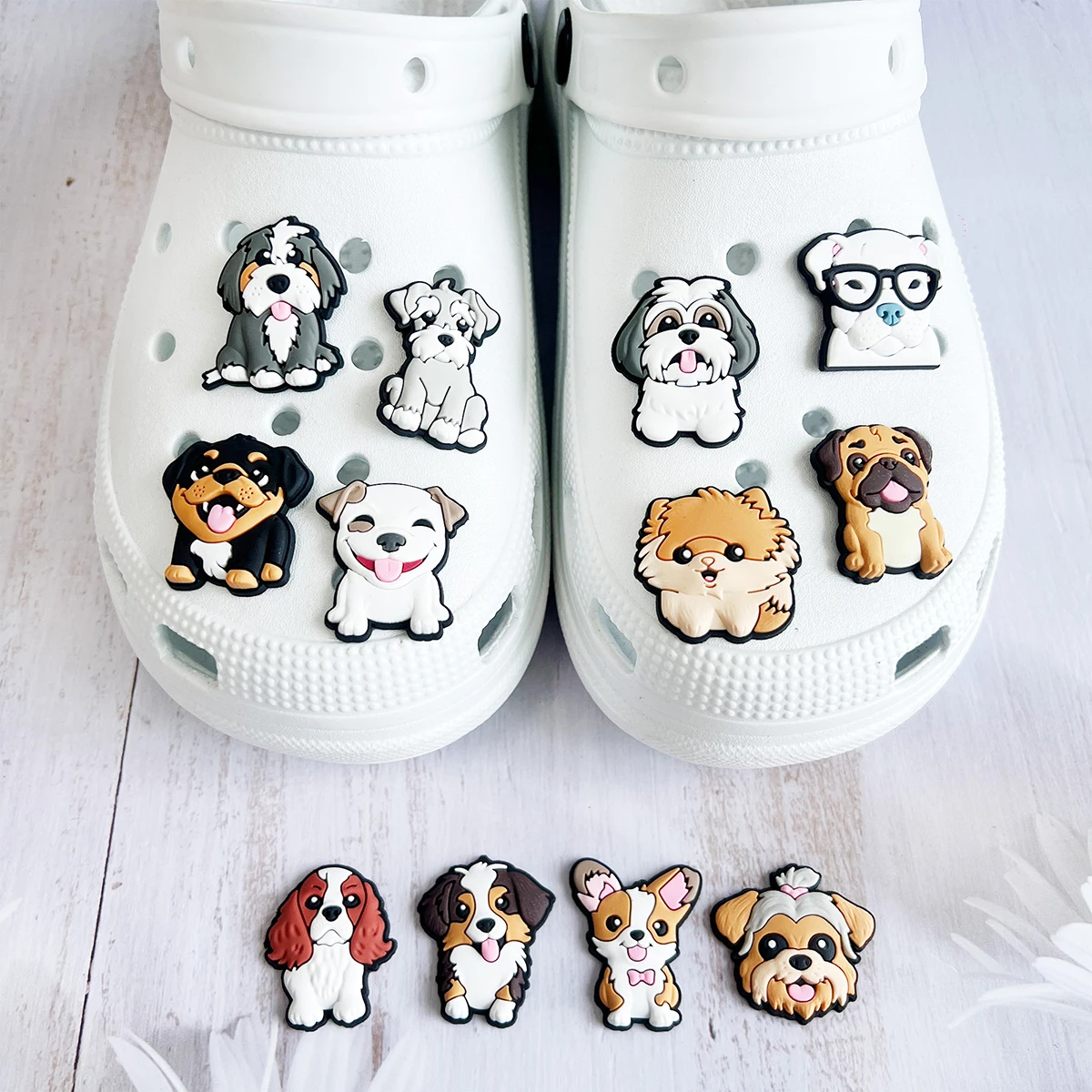 New Arrivals Wholesale Cute Animals Dog Shoe Charms for Crocs