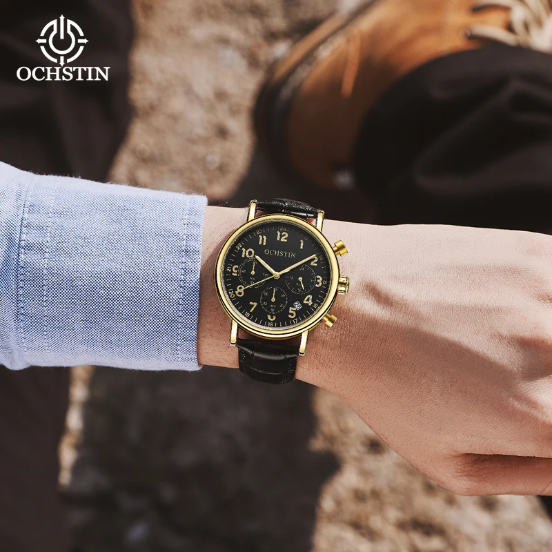 Ochstin's New 2024 Navigator Series Minimalist Fashion Multi functional Quartz Movement Men's Quartz Watch