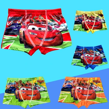 2PCS Boys Cartoon Car Boxers – Soft Cotton Kids Underwear 1