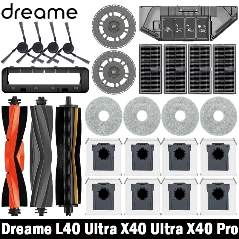 Robot Vacuum Cleaner Accessories Kit: Mop, Dust Bag, Main Brush, Side Brush, and HEPA Filter Replacement
