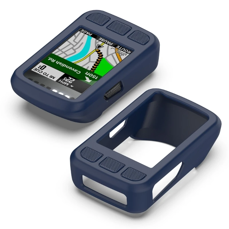 TUFF LUV Custodia protettiva in silicone e protezione schermo per Wahoo Elemnt Bolt - Blu