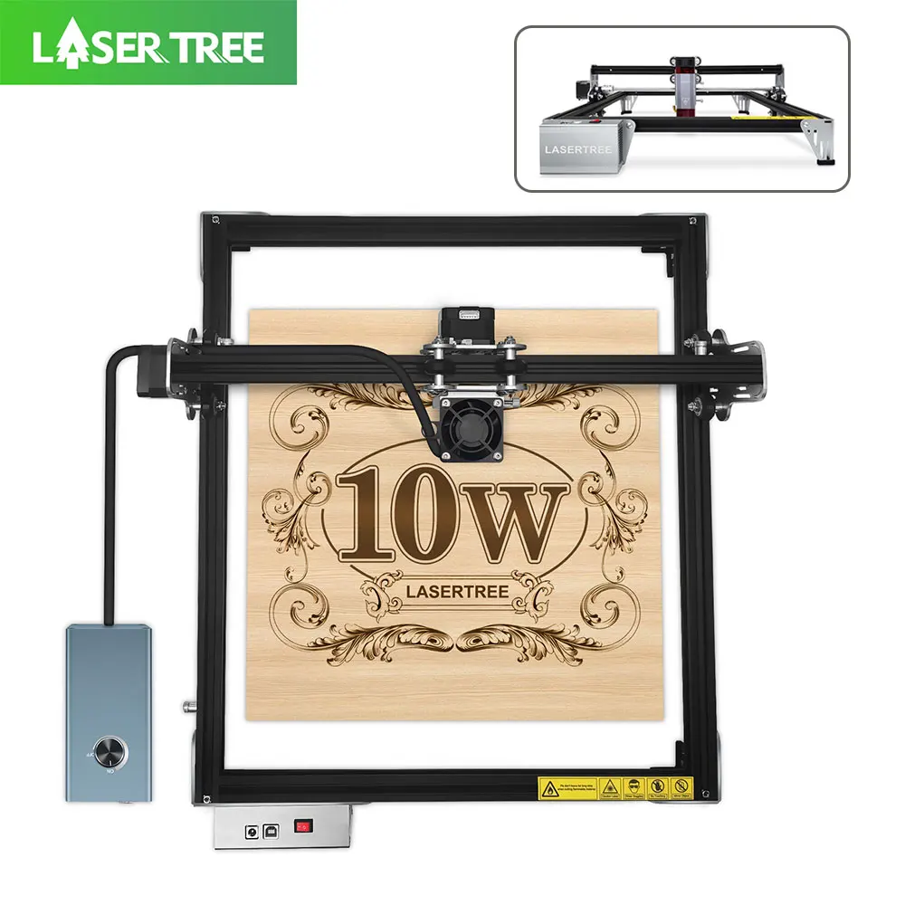 

LASER TREE K1-MINI Laser Engraving Machine with 10W Laser Module Laser Engraver Wood Cutting CNC Machine Working Area 300*300mm
