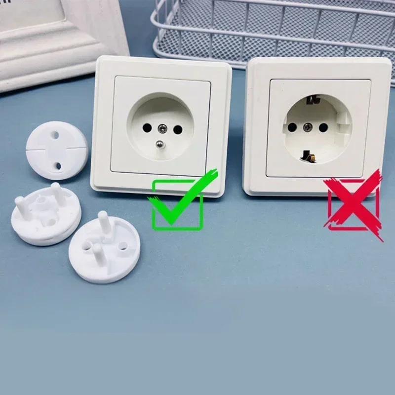 White Electrical Safety Socket Cover Baby Care Safety Guard Protection Children Anti Electric Shock Rotate Protectors 5pcs socket cover protectors